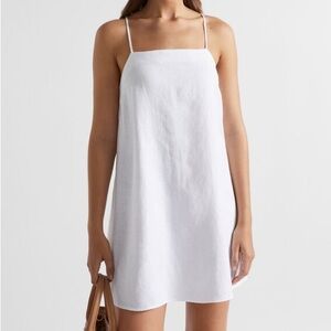 Seed Heritage white linen A-line mini dress